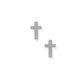 Screwback Stud Earrings - Catherine Cross Silver - LINNY CO Wholesale