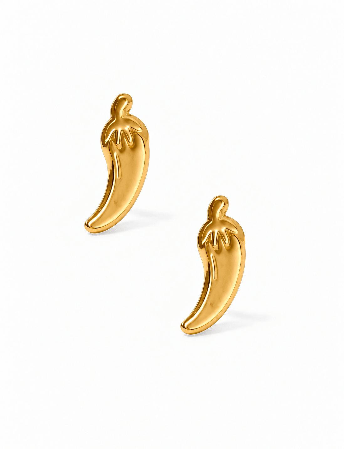 Screwback Stud Earrings - Chili Pepper Gold - LINNY CO Wholesale
