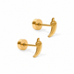 Screwback Stud Earrings - Chili Pepper Gold - LINNY CO Wholesale