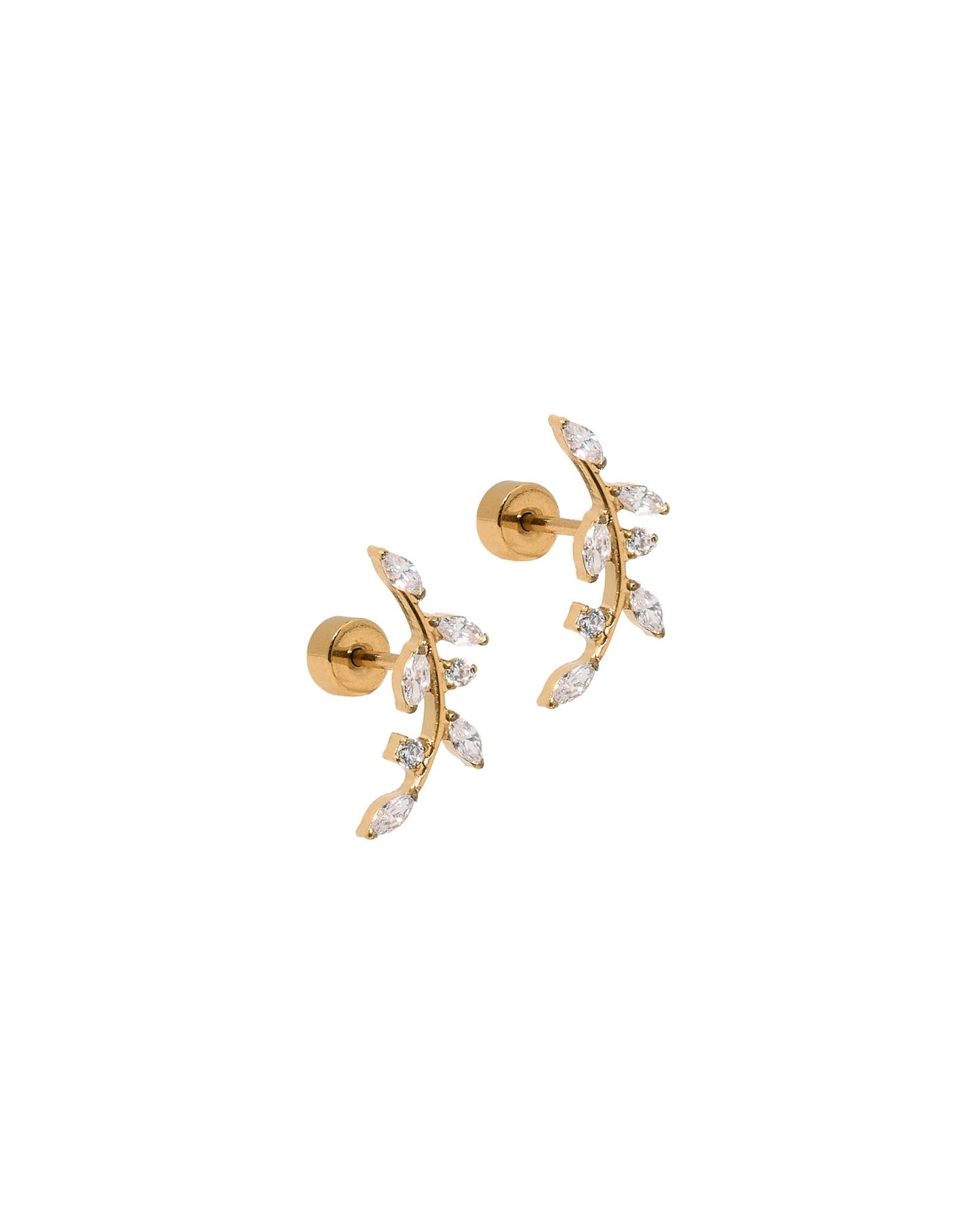 Screwback Stud Earrings - Chloe Climber Gold - LINNY CO Wholesale