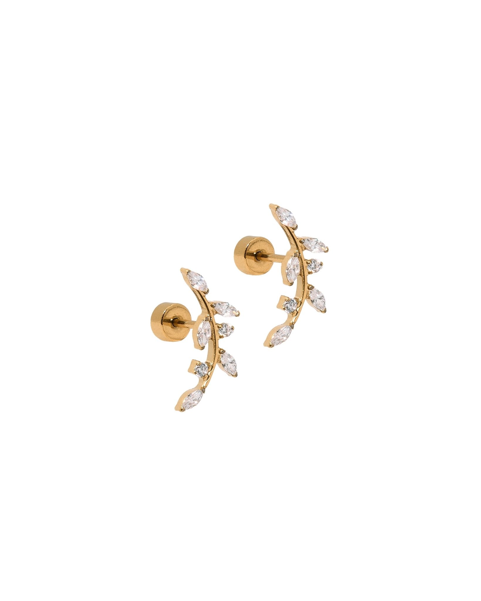 Screwback Stud Earrings - Chloe Climber Gold - LINNY CO Wholesale