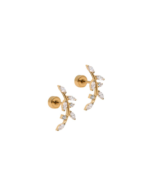 Screwback Stud Earrings - Chloe Climber Gold - LINNY CO Wholesale