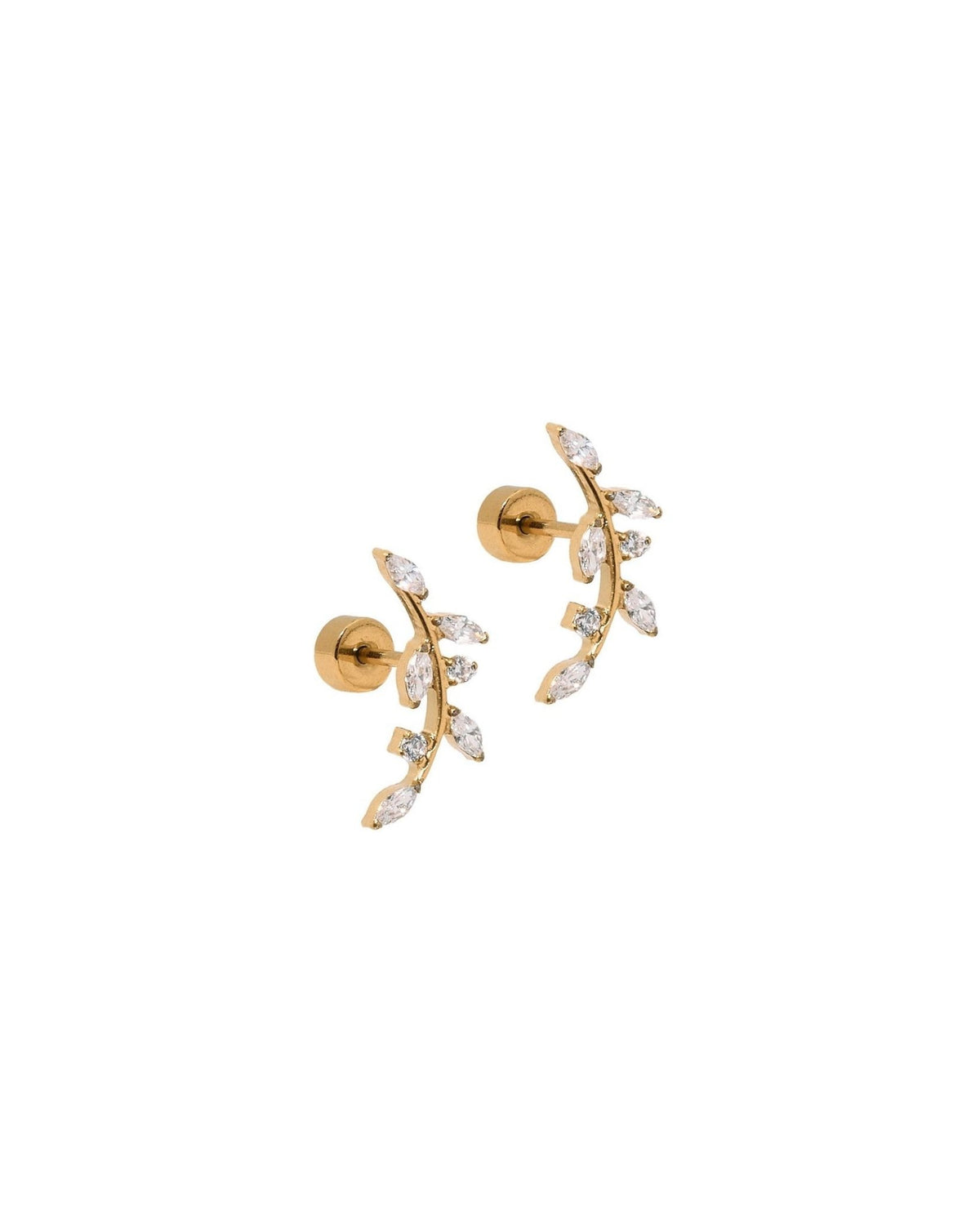 Screwback Stud Earrings - Chloe Climber Gold - LINNY CO WholesaleStud