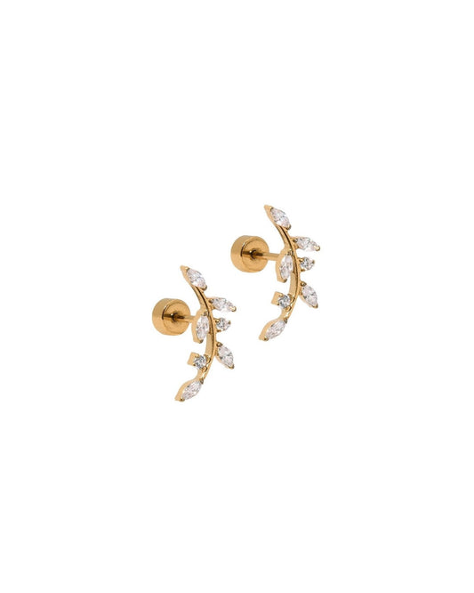 Screwback Stud Earrings - Chloe Climber Gold - LINNY CO WholesaleStud