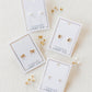 Screwback Stud Earrings - Clara Cross Gold Sparkle - LINNY CO WholesaleStuds
