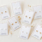 Screwback Stud Earrings - Clara Cross Gold Sparkle - LINNY CO WholesaleStuds