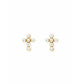 Screwback Stud Earrings - Clara Cross Pearl - LINNY CO WholesaleEarrings