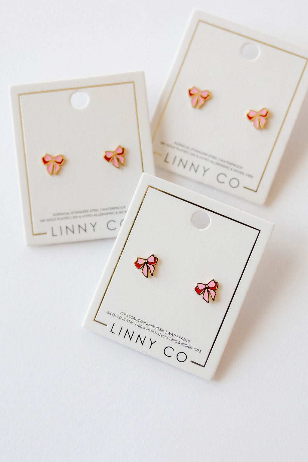 Screwback Stud Earrings - Collins Bow - LINNY CO WholesaleStuds