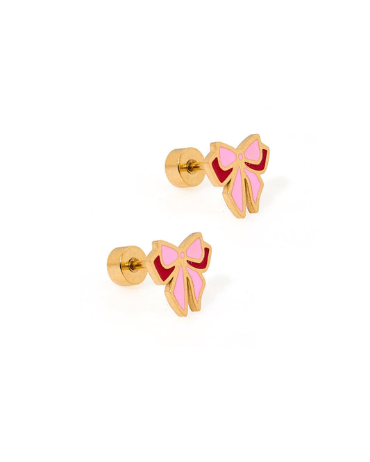 Screwback Stud Earrings - Collins Bow - LINNY CO WholesaleStuds