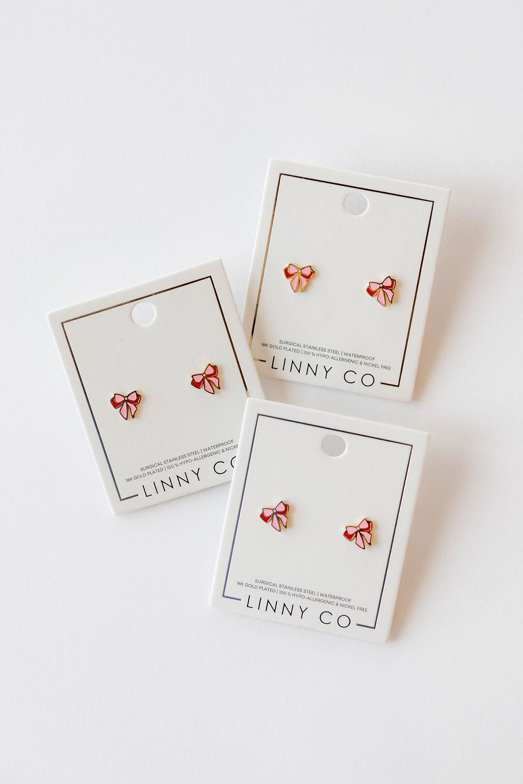 Screwback Stud Earrings - Collins Bow - LINNY CO WholesaleStuds
