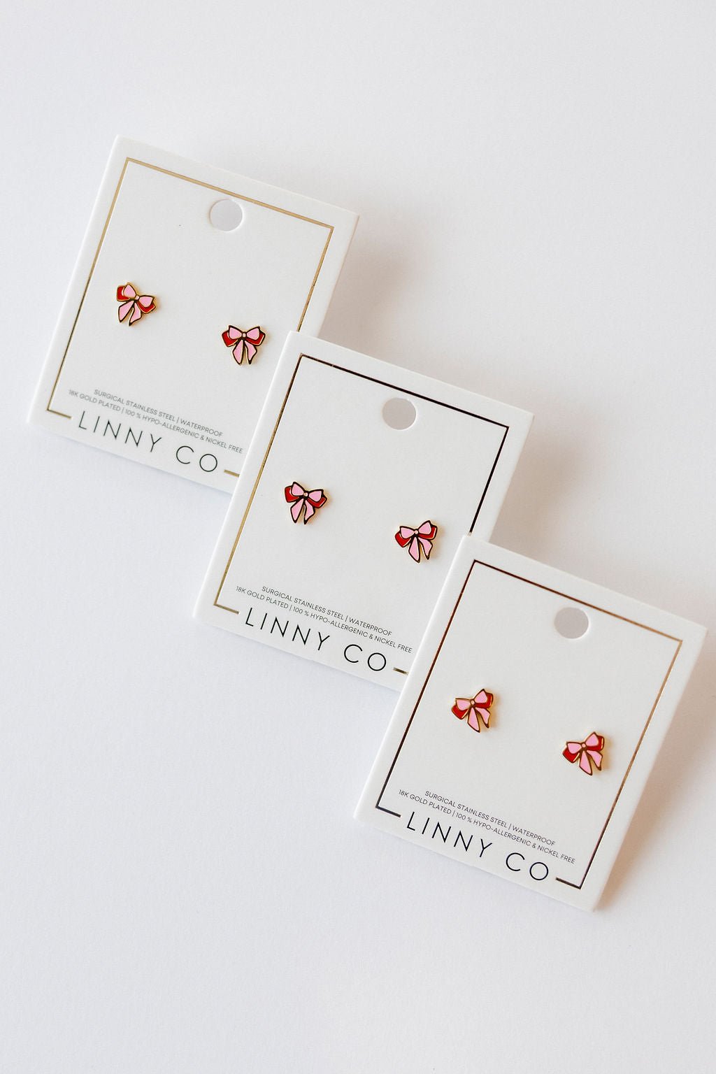 Screwback Stud Earrings - Collins Bow - LINNY CO WholesaleStuds
