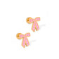Screwback Stud Earrings - Conley Pink Bow - LINNY CO WholesaleStuds