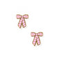 Screwback Stud Earrings - Conley Pink Bow - LINNY CO WholesaleStuds