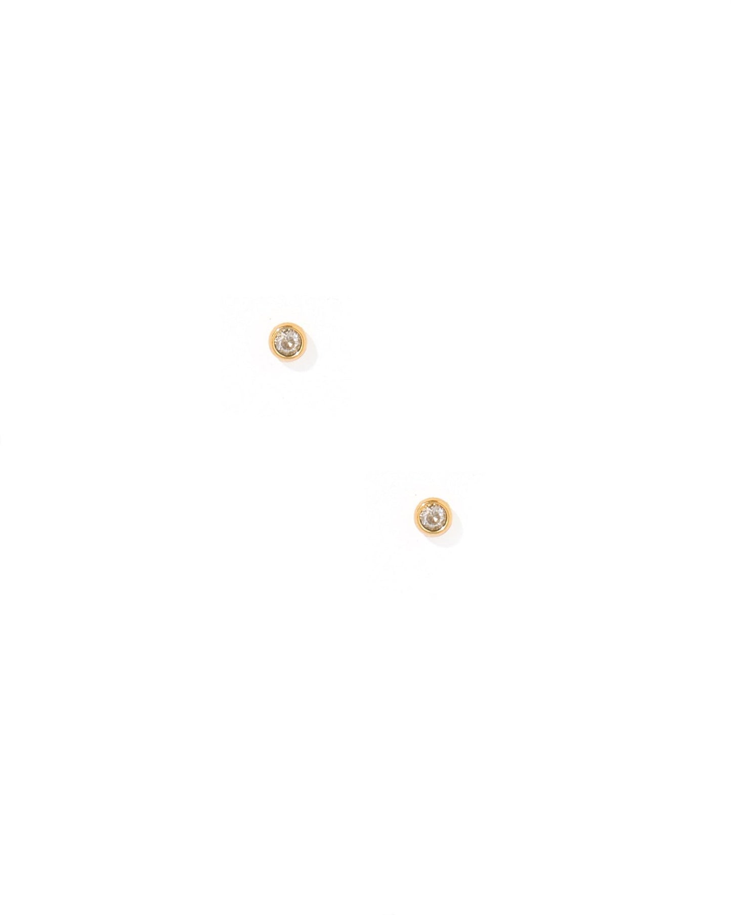 Screwback Stud Earrings - Cooper Clear Gold - LINNY CO WholesaleStuds