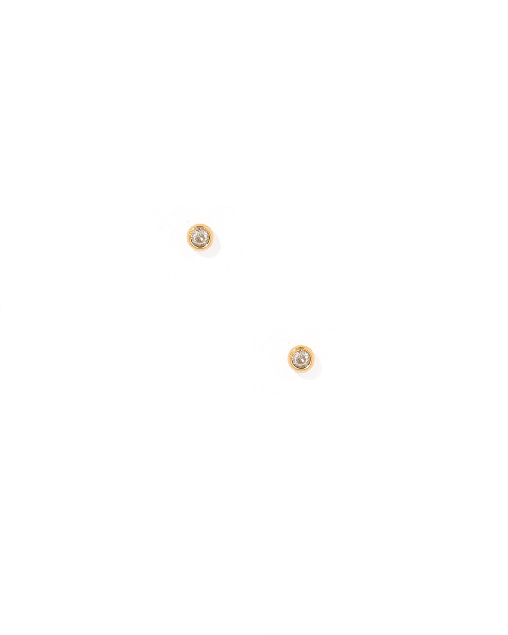 Screwback Stud Earrings - Cooper Clear Gold - LINNY CO WholesaleStuds