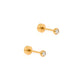 Screwback Stud Earrings - Cooper Clear Gold - LINNY CO WholesaleStuds