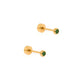 Screwback Stud Earrings - Cooper Emerald Gold - LINNY CO WholesaleStuds