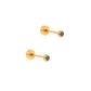 Screwback Stud Earrings - Cooper Sapphire Gold - LINNY CO WholesaleStuds