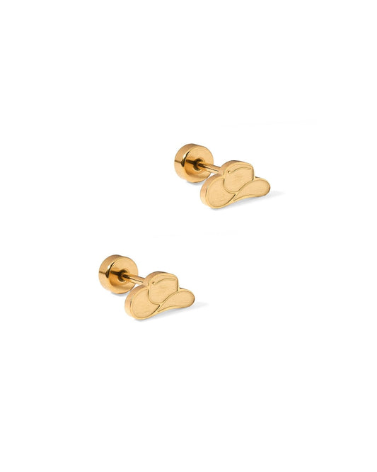 Screwback Stud Earrings - Cowgirl Hat - LINNY CO WholesaleStuds