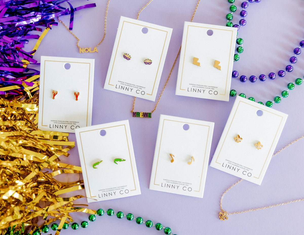 Screwback Stud Earrings - Crawfish - LINNY CO WholesaleStuds