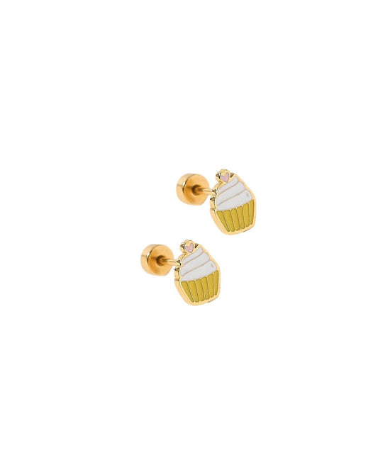 Screwback Stud Earrings - Cupcake - LINNY CO WholesaleStuds
