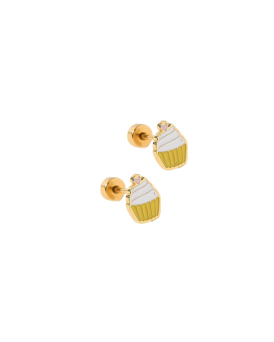Screwback Stud Earrings - Cupcake - LINNY CO WholesaleStuds