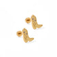 Screwback Stud Earrings - Daisy Cowgirl Boot Gold - LINNY CO WholesaleStuds