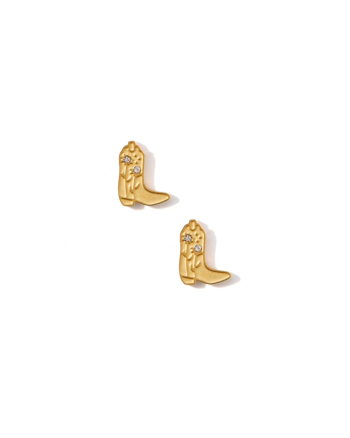 Screwback Stud Earrings - Daisy Cowgirl Boot Gold - LINNY CO WholesaleStuds