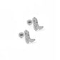 Screwback Stud Earrings - Daisy Cowgirl Boot Silver - LINNY CO WholesaleStuds