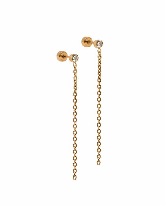 Screwback Stud Earrings - Darby Duster Gold - LINNY CO Wholesale