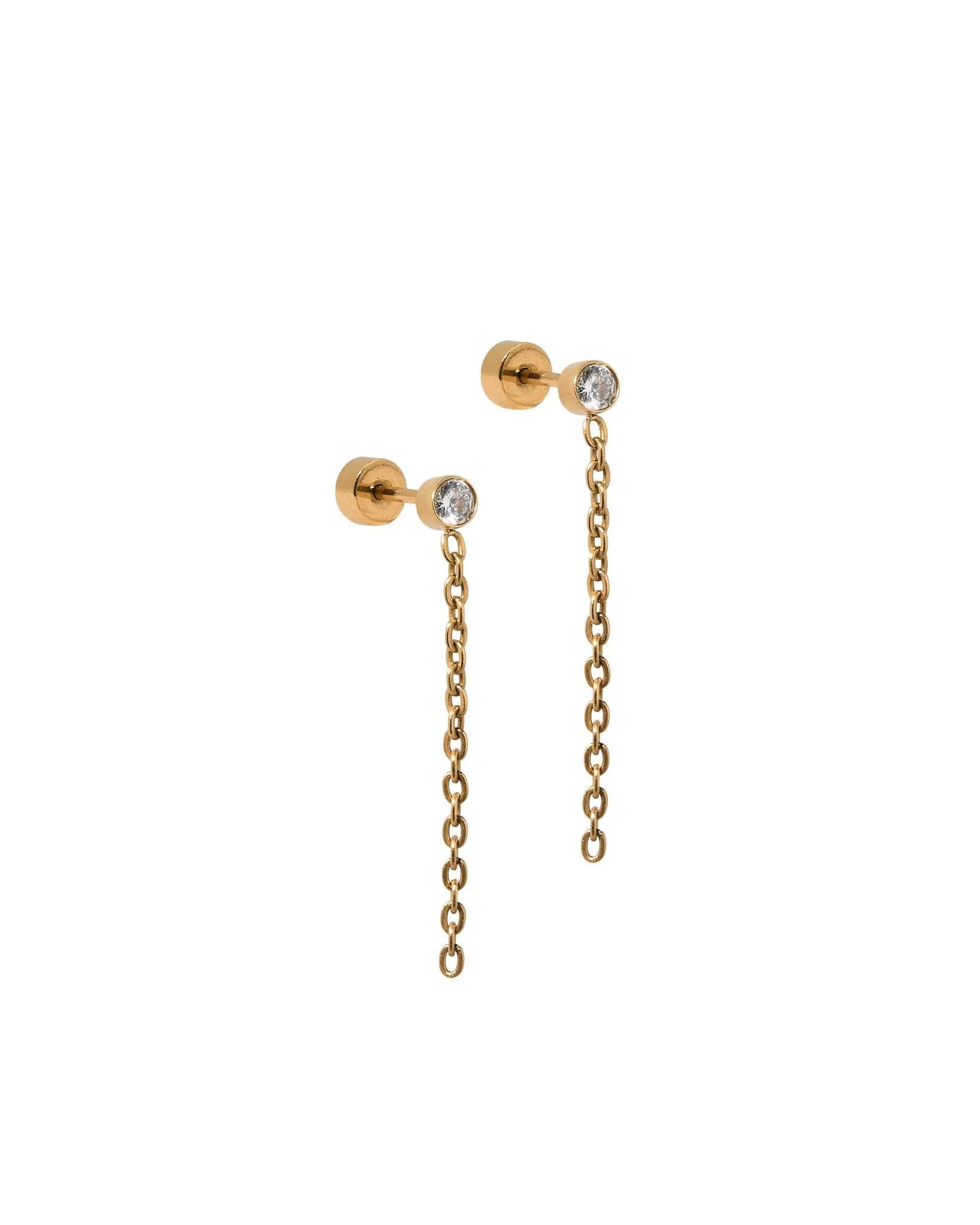Screwback Stud Earrings - Darby Duster Gold - LINNY CO Wholesale