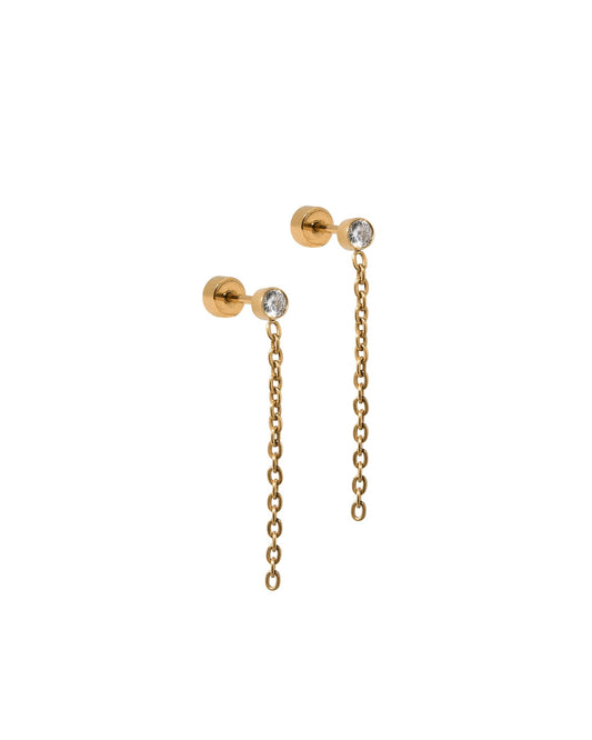 Screwback Stud Earrings - Darby Duster Gold - LINNY CO Wholesale