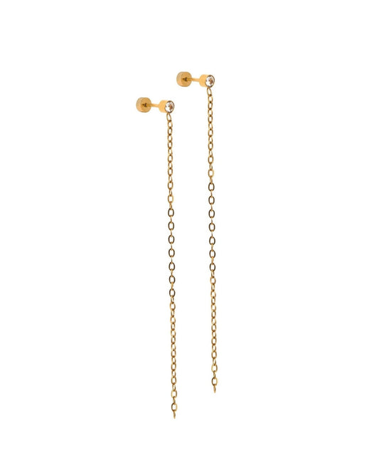 Screwback Stud Earrings - Darby Duster Gold - LINNY CO Wholesale