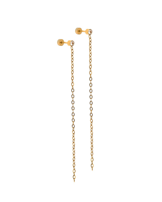 Screwback Stud Earrings - Darby Duster Gold - LINNY CO Wholesale