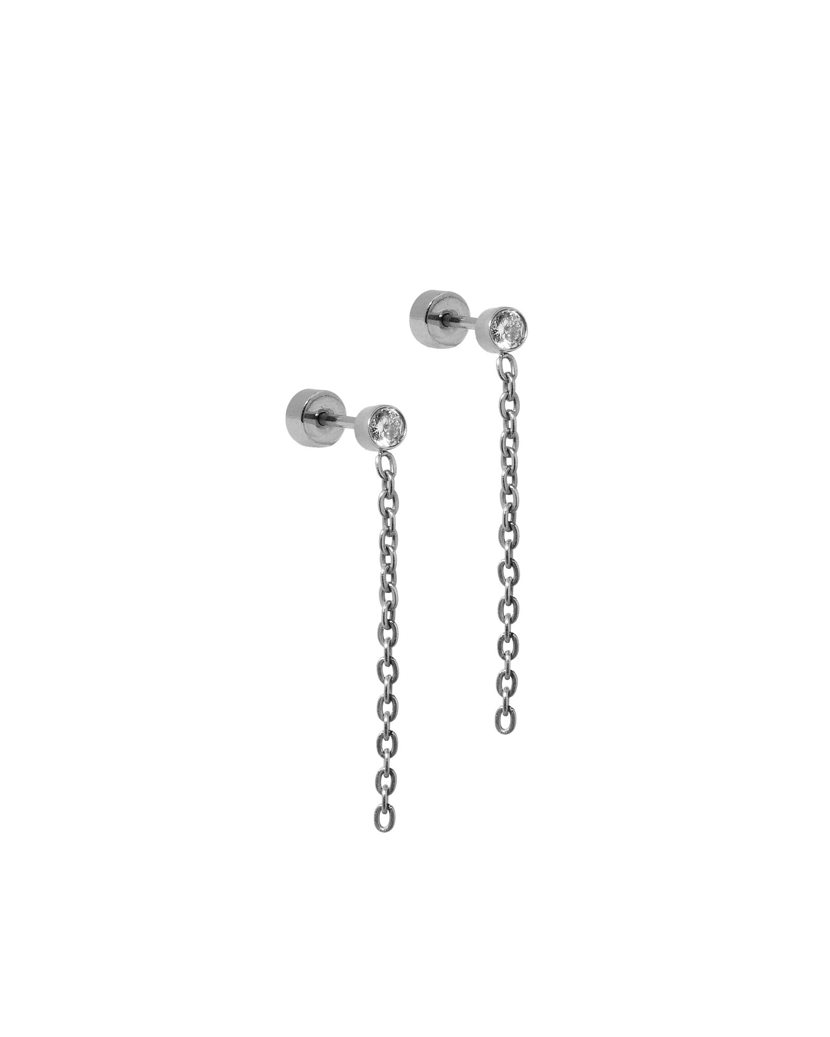 Screwback Stud Earrings - Darby Duster Silver - LINNY CO Wholesale