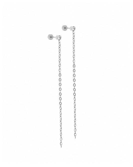 Screwback Stud Earrings - Darby Duster Silver - LINNY CO Wholesale
