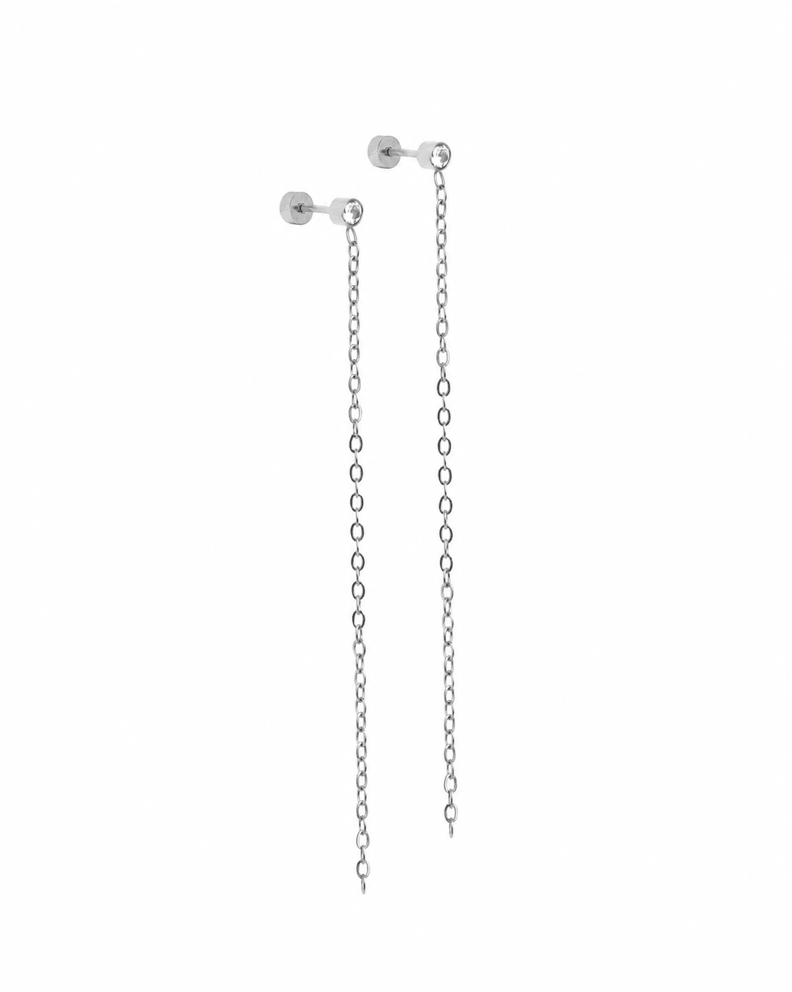 Screwback Stud Earrings - Darby Duster Silver - LINNY CO Wholesale