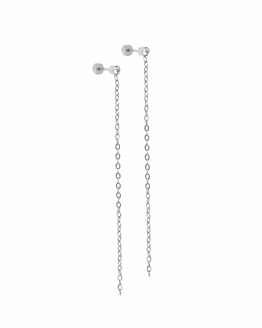 Screwback Stud Earrings - Darby Duster Silver - LINNY CO Wholesale