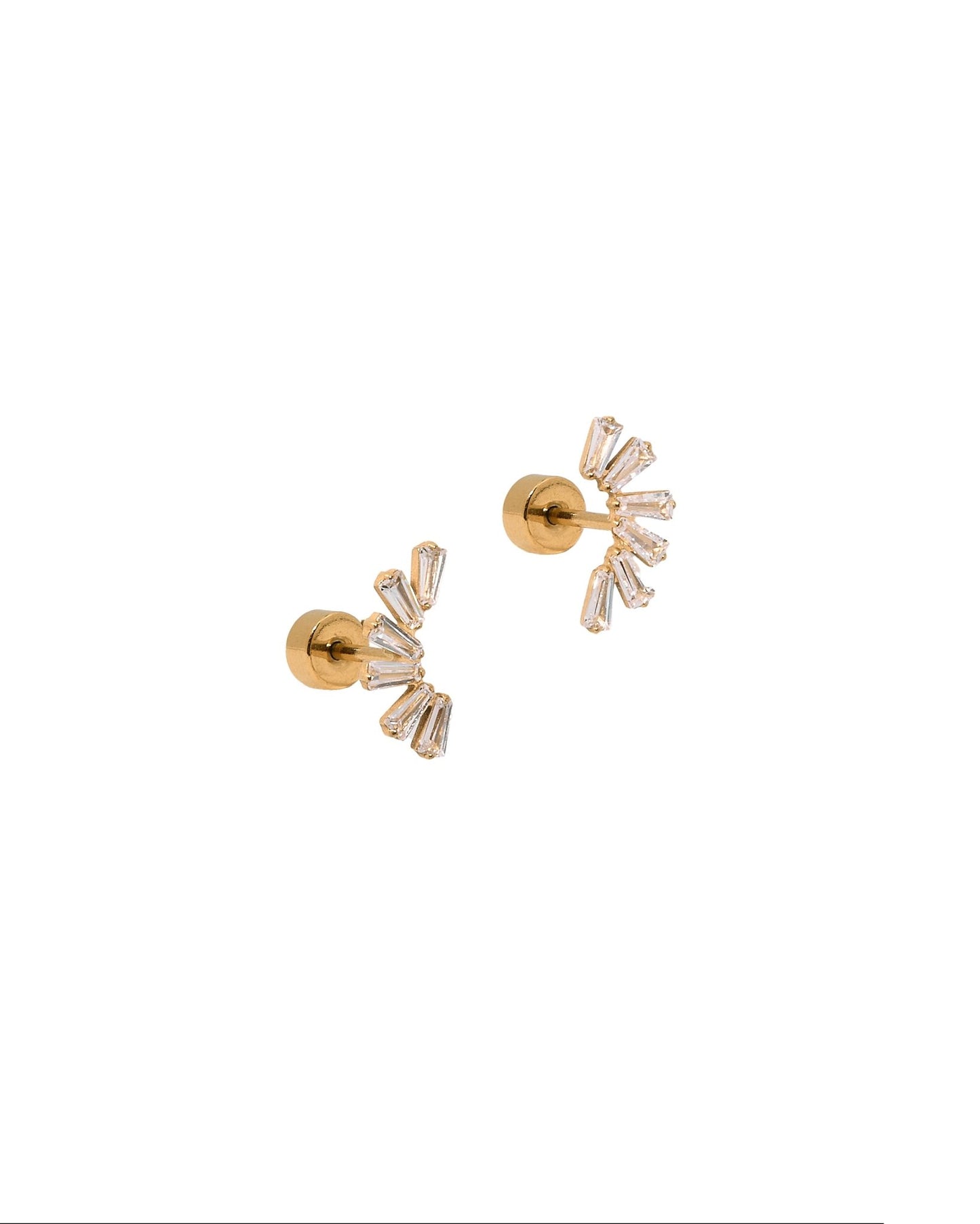 Screwback Stud Earrings - Delaney Gold - LINNY CO Wholesale