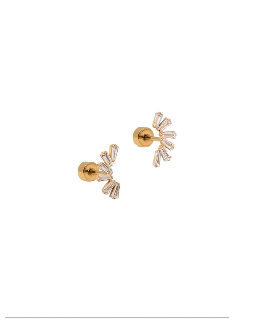 Screwback Stud Earrings - Delaney Gold - LINNY CO Wholesale