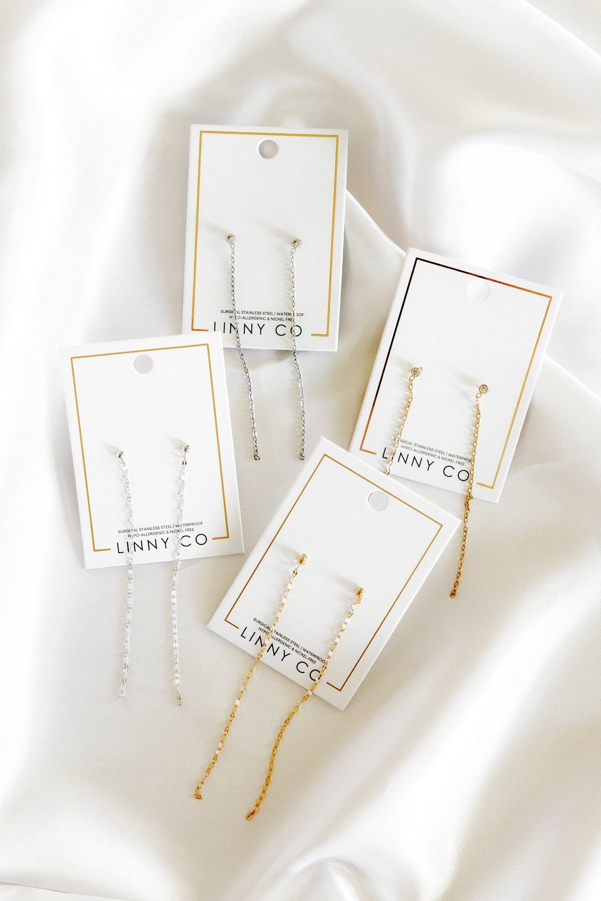 Screwback Stud Earrings - Devin Duster Gold - LINNY CO Wholesale