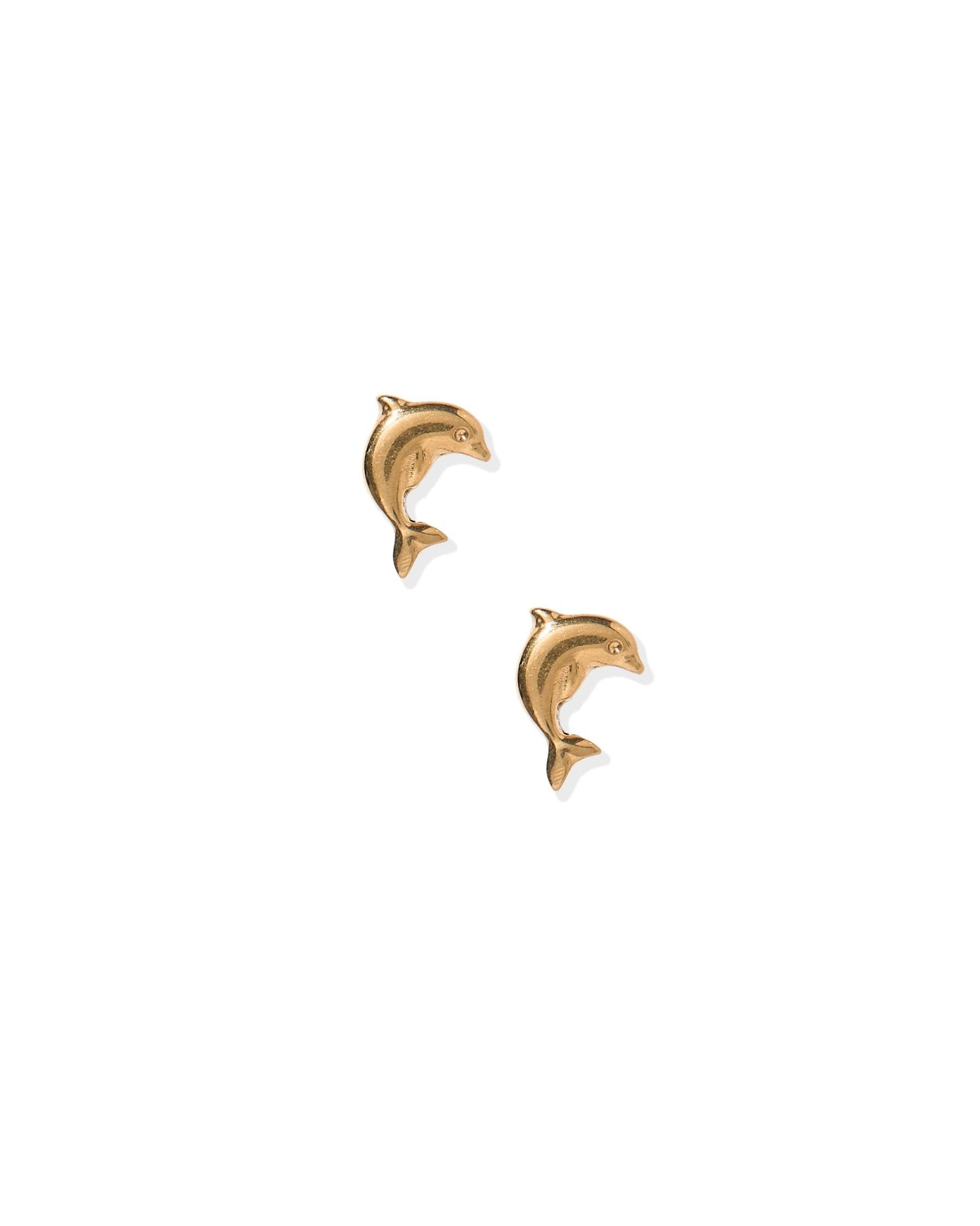 Screwback Stud Earrings - Dolphin Gold - LINNY CO Wholesale