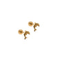 Screwback Stud Earrings - Dolphin Gold - LINNY CO Wholesale
