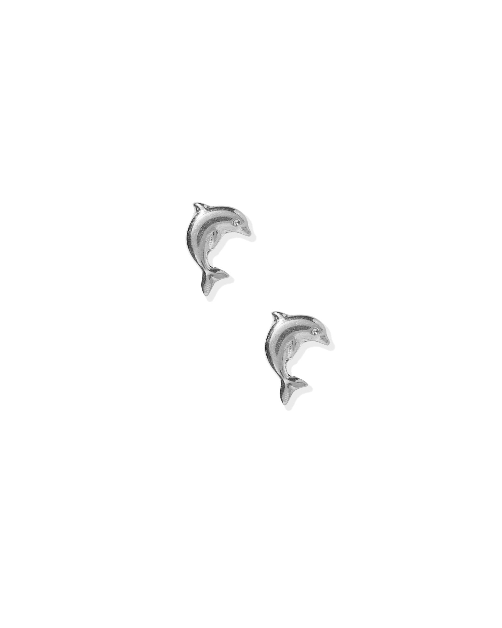 Screwback Stud Earrings - Dolphin Silver - LINNY CO Wholesale