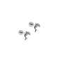 Screwback Stud Earrings - Dolphin Silver - LINNY CO Wholesale