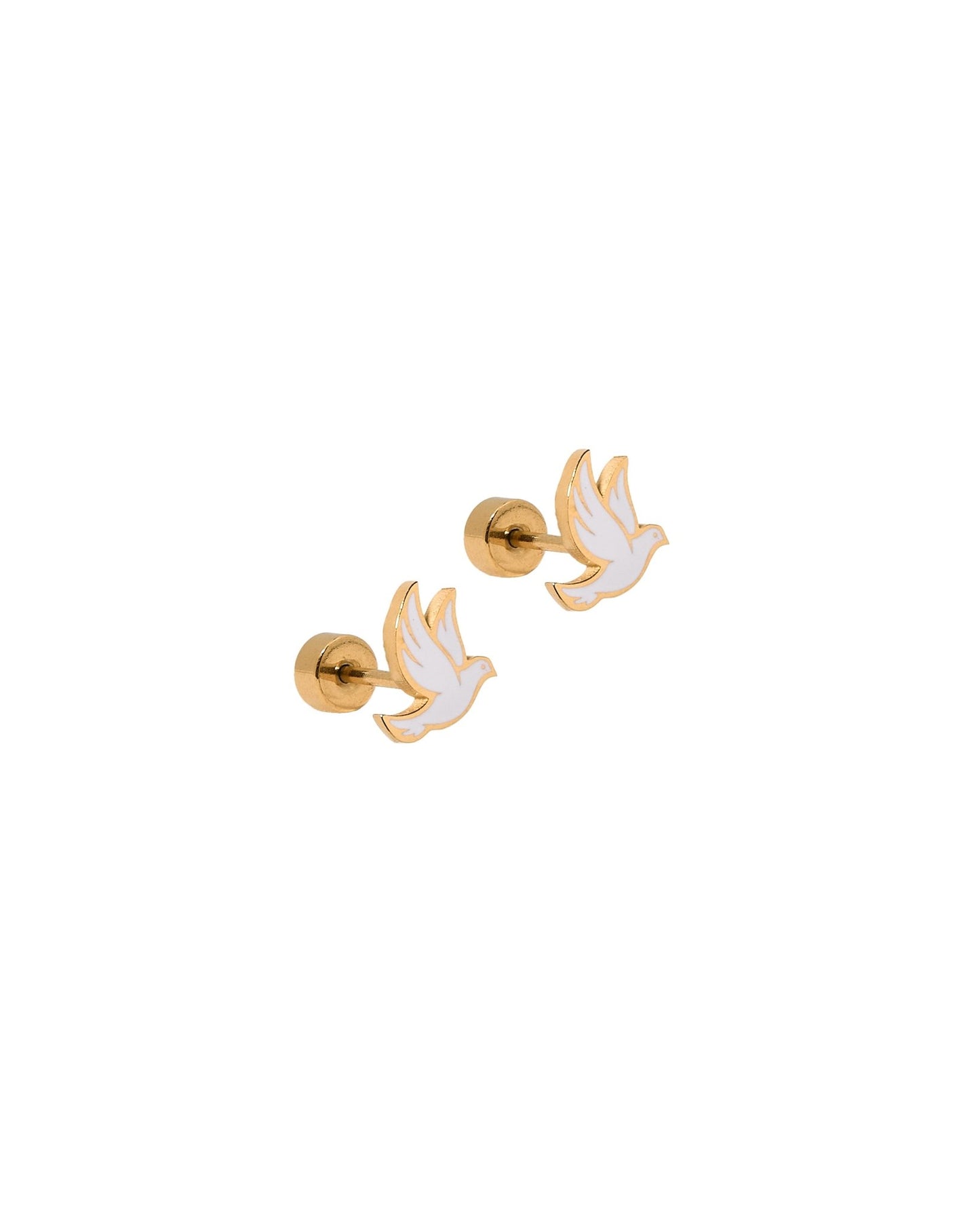 Screwback Stud Earrings - Dove - LINNY CO WholesaleStuds