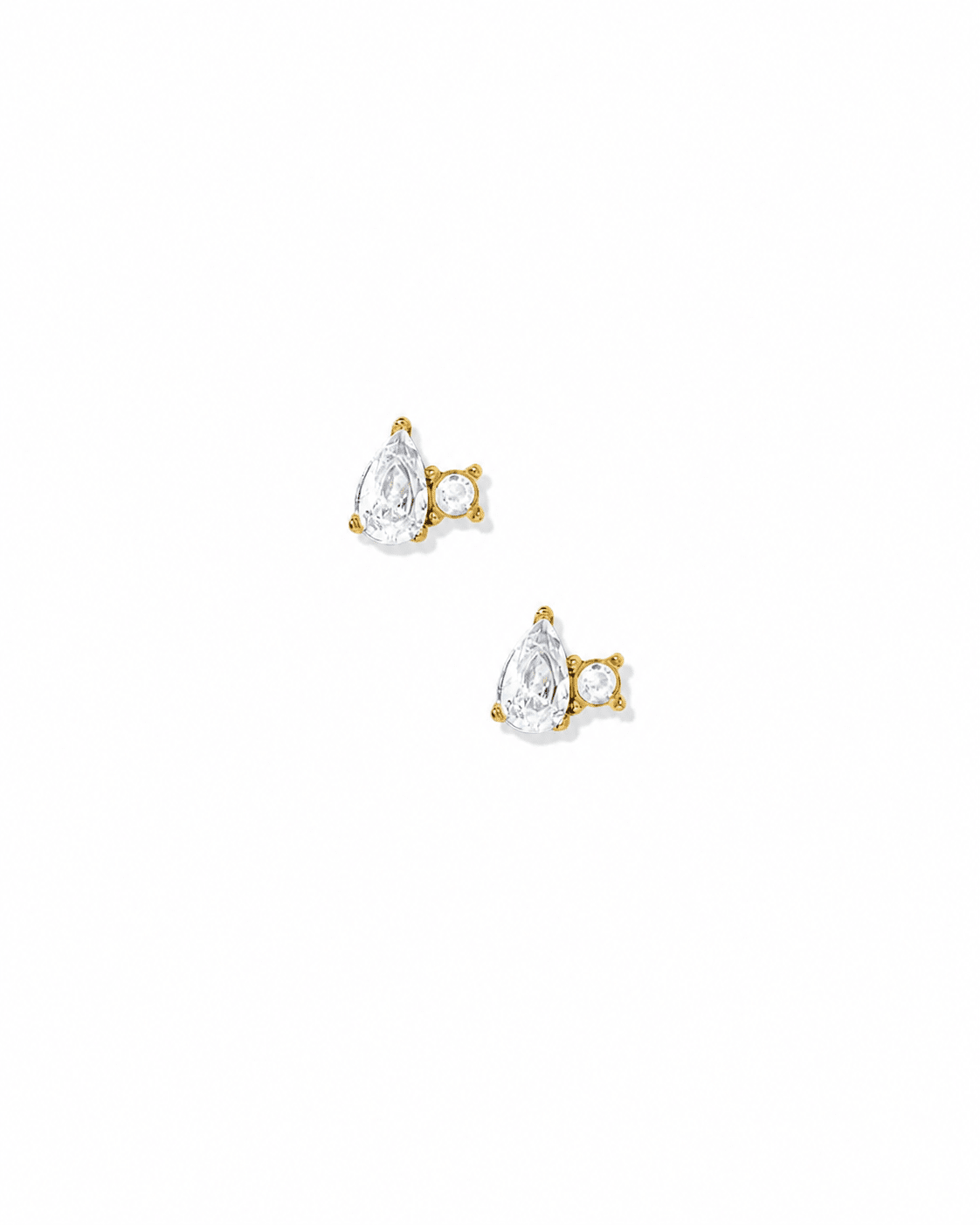 Screwback Stud Earrings - Eleanor CZ Gold - LINNY CO WholesaleStuds