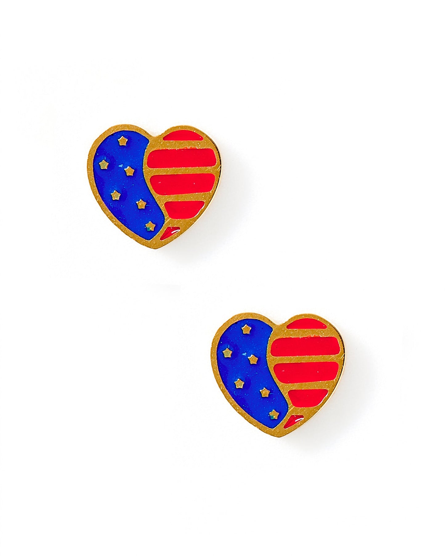Screwback Stud Earrings - Ellis American Heart - LINNY CO WholesaleStuds