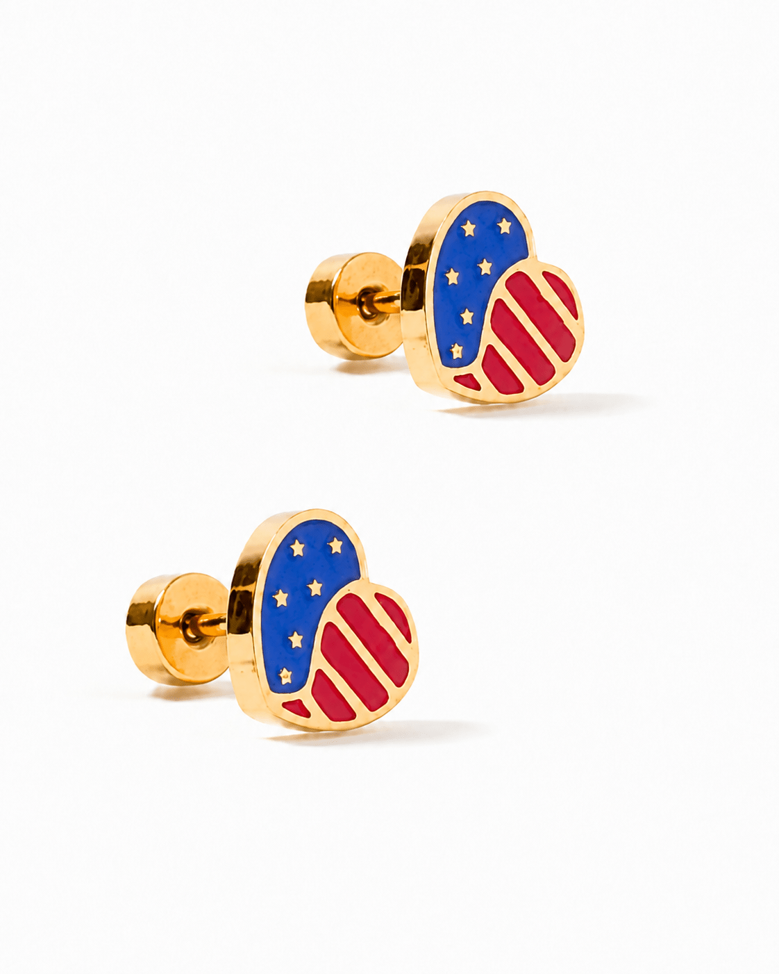 Screwback Stud Earrings - Ellis American Heart - LINNY CO WholesaleStuds