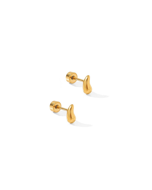 Screwback Stud Earrings - Emma Gold - LINNY CO WholesaleStuds